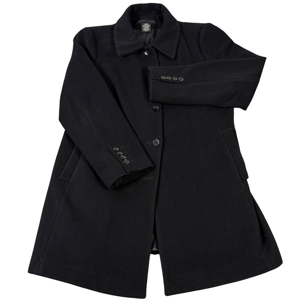 Vintage 90s Y2K Apostrophe Large 12/14 Wool Blend Dress Overcoat Lined Outerwear
